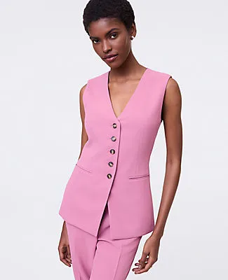 Ann Taylor The Cutaway Vest in Fluid Crepe sold by Ann Taylor