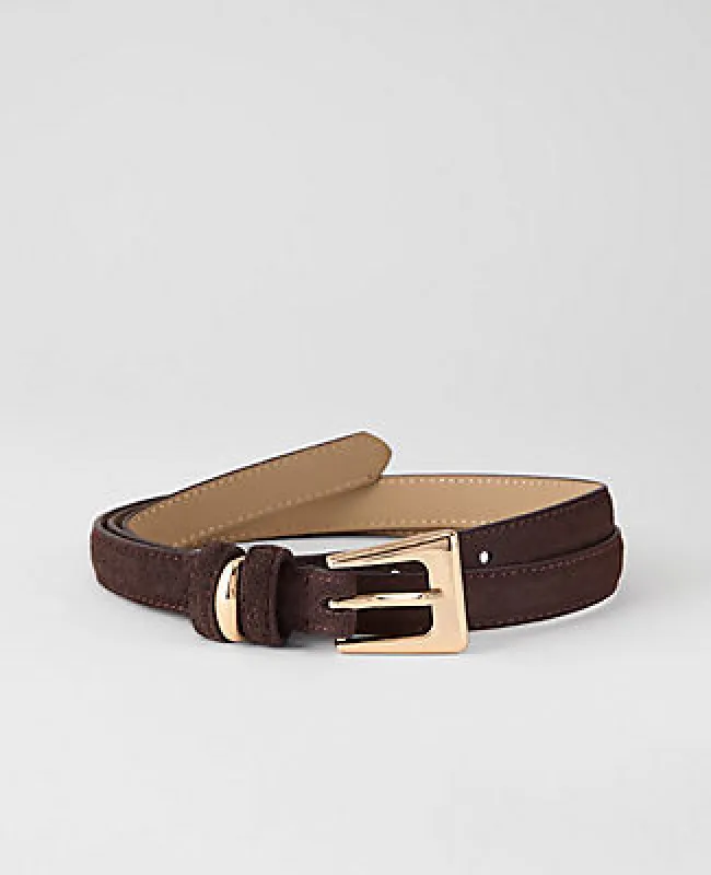 Ann Taylor Suede Sculpted Buckle Belt sold by Ann Taylor