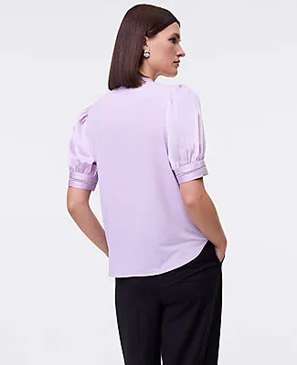 Ann Taylor Lace Trim Mixed Media Top sold by Ann Taylor product image thumbnail 2