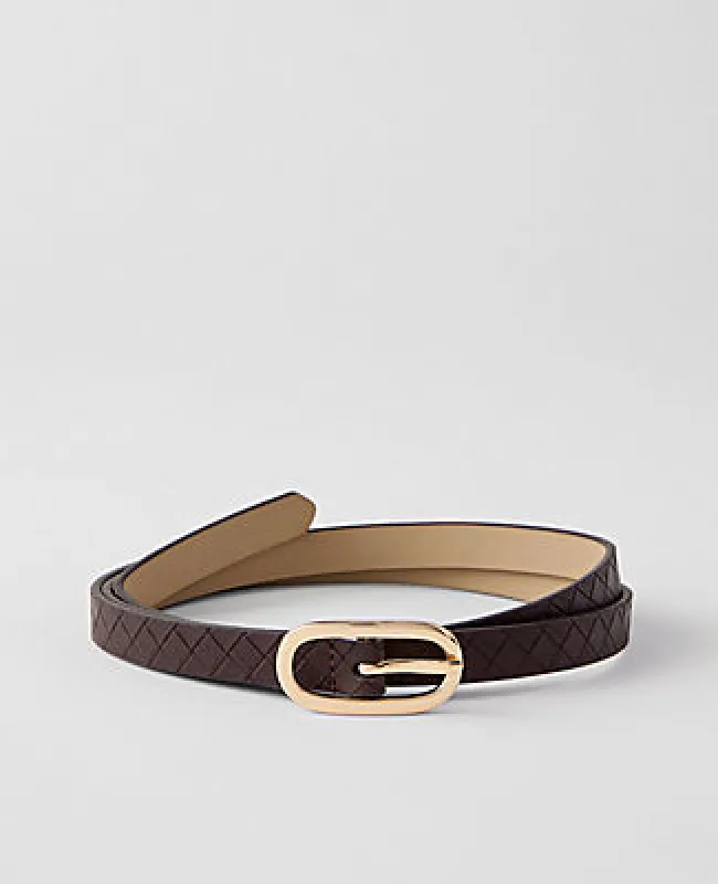 Ann Taylor Skinny Woven Leather Belt sold by Ann Taylor