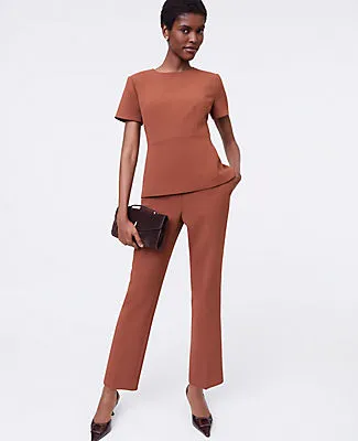 Ann Taylor The Relaxed Ankle Pant in Crinkle Crepe sold by Ann Taylor