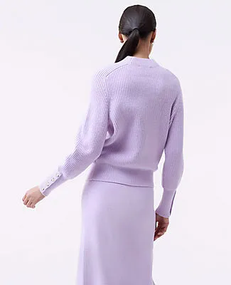 Ann Taylor Ribbed Button Sweater sold by Ann Taylor product image thumbnail 2