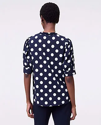 Ann Taylor Dotted Lace Trim Mixed Media Top sold by Ann Taylor product image thumbnail 2