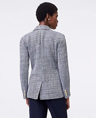 Ann Taylor The Greenwich Blazer in Herringbone Tweed sold by Ann Taylor product image thumbnail 2