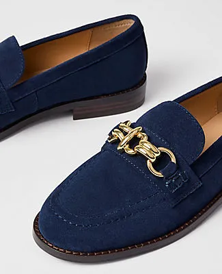 Ann Taylor Hardware Embellished Suede Loafer sold by Ann Taylor product image thumbnail 2