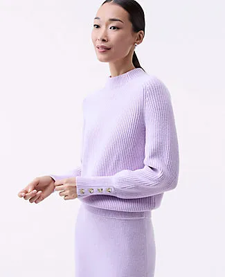 Ann Taylor Ribbed Button Sweater sold by Ann Taylor product image thumbnail 3