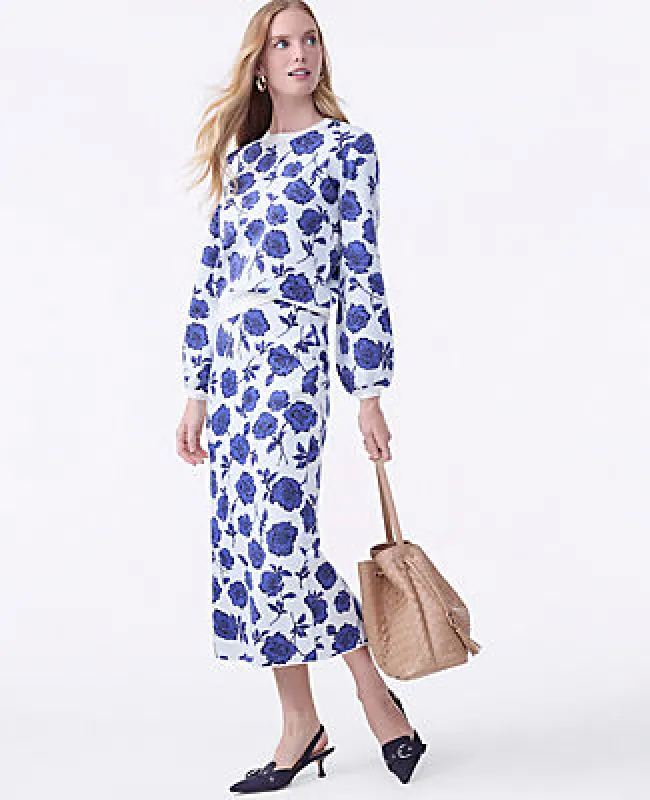 Ann Taylor Floral Sweater Pencil Skirt sold by Ann Taylor