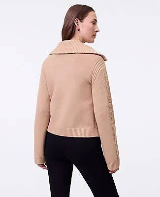 Ann Taylor Weekend Collection Contrast Stitch Sweater Jacket sold by Ann Taylor product image thumbnail 2