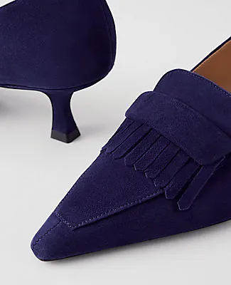 Ann Taylor Suede Tapered Heel Kiltie Pump sold by Ann Taylor product image thumbnail 2
