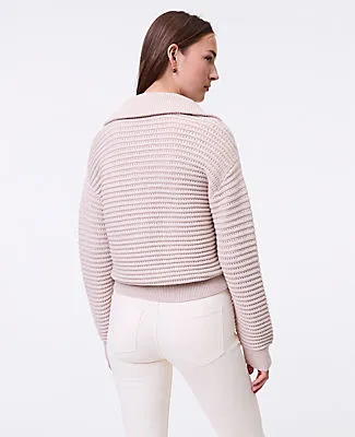 Ann Taylor Weekend Collection Textured Stitch Half-Zip Sweater sold by Ann Taylor product image thumbnail 2