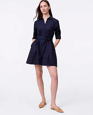 Ann Taylor Weekend Collection Belted Mini Shirtdress sold by Ann Taylor