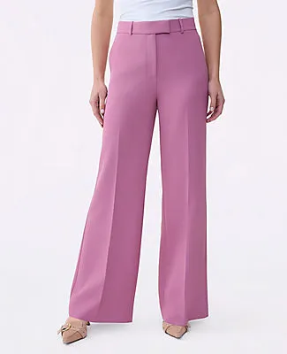 Ann Taylor The Wide-Leg Flare Trouser in Fluid Crepe sold by Ann Taylor product image thumbnail 2