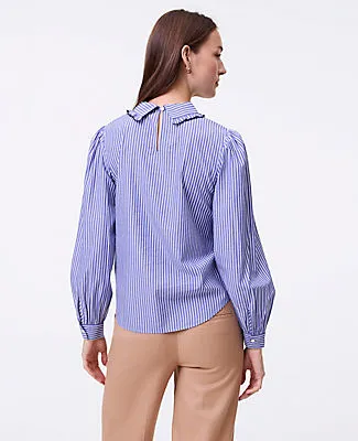 Ann Taylor Weekend Collection Striped Scalloped Blouse sold by Ann Taylor product image thumbnail 2