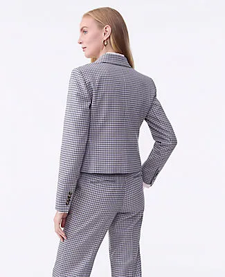 Ann Taylor The Fitted One Button Blazer in Houndstooth sold by Ann Taylor product image thumbnail 2