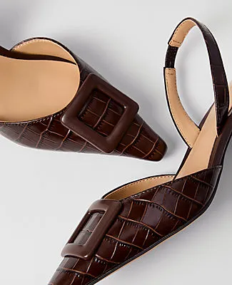 Ann Taylor Croco Slingback Pump sold by Ann Taylor product image thumbnail 2
