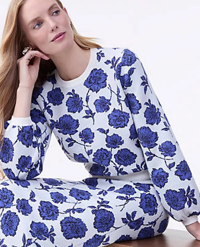 Ann Taylor Floral Raglan Sweater sold by Ann Taylor