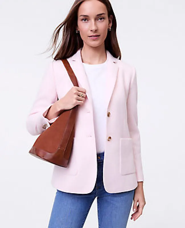 Ann Taylor Weekend Collection Greenwich Blazer in Brushed Knit sold by Ann Taylor
