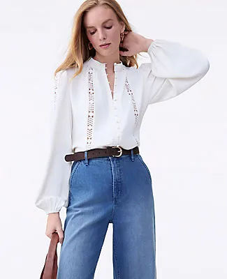 Ann Taylor Lace Trim Blouse sold by Ann Taylor