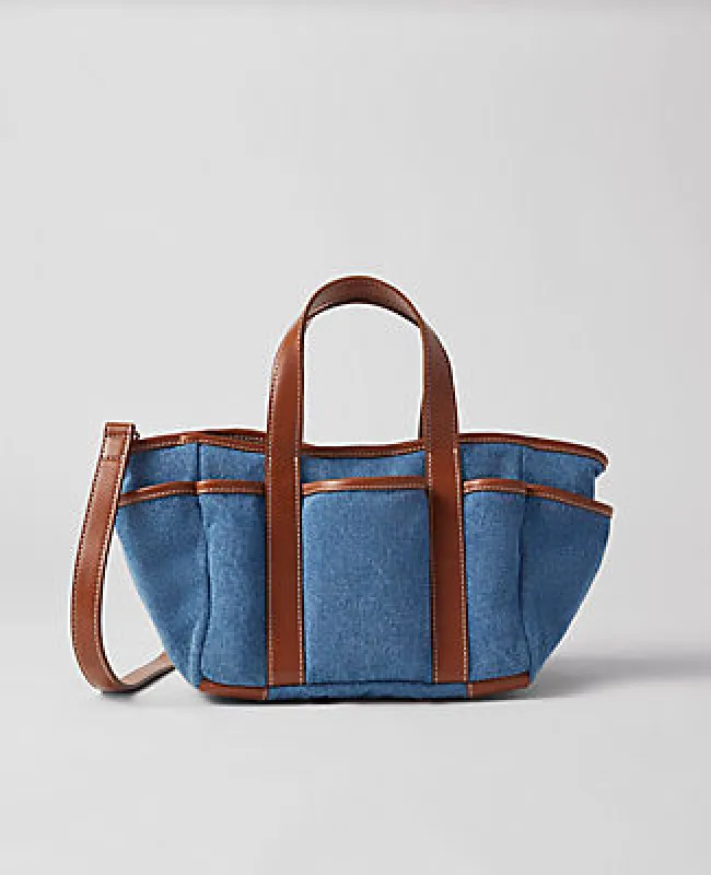 Ann Taylor Weekend Collection Mini Denim Tote sold by Ann Taylor
