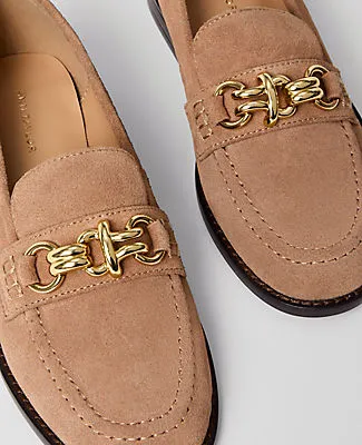 Ann Taylor Hardware Embellished Suede Loafer sold by Ann Taylor product image thumbnail 2