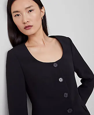 Ann Taylor The Fitted Scoop Neck Jacket in Fluid Crepe sold by Ann Taylor product image thumbnail 3