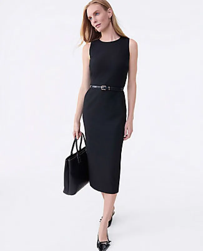 Ann Taylor The Belted Crew Neck Sheath Dress sold by Ann Taylor
