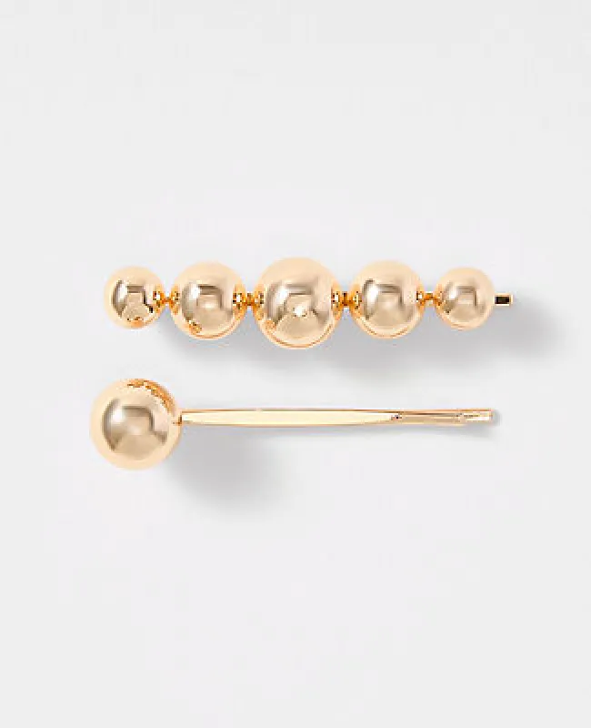Ann Taylor Metal Ball Hair Clip Set sold by Ann Taylor