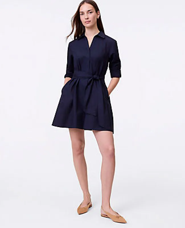 Ann Taylor Weekend Collection Belted Mini Shirtdress sold by Ann Taylor