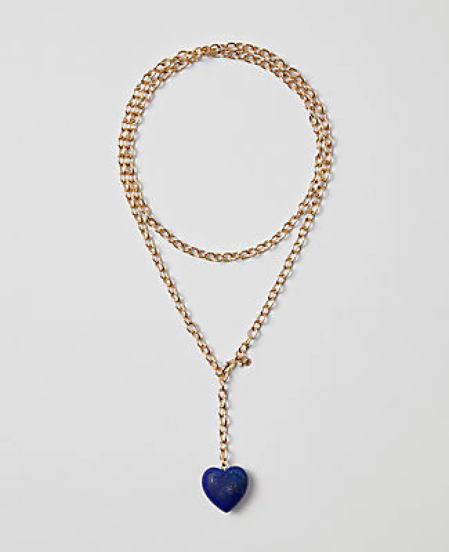 Ann Taylor Double Wrap Heart Pendant Necklace sold by Ann Taylor