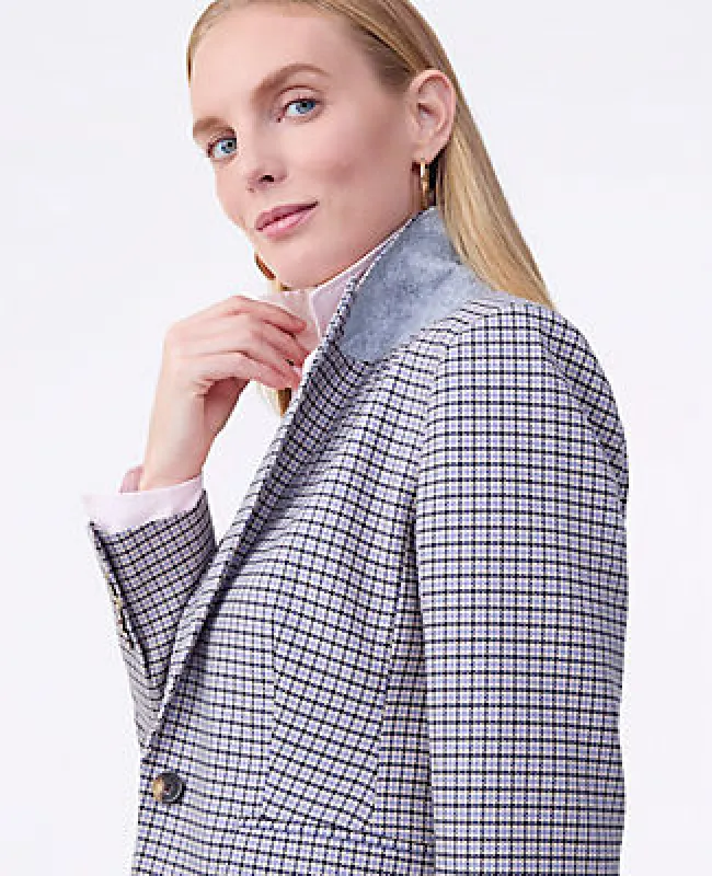 Ann Taylor The Fitted One Button Blazer in Houndstooth sold by Ann Taylor
