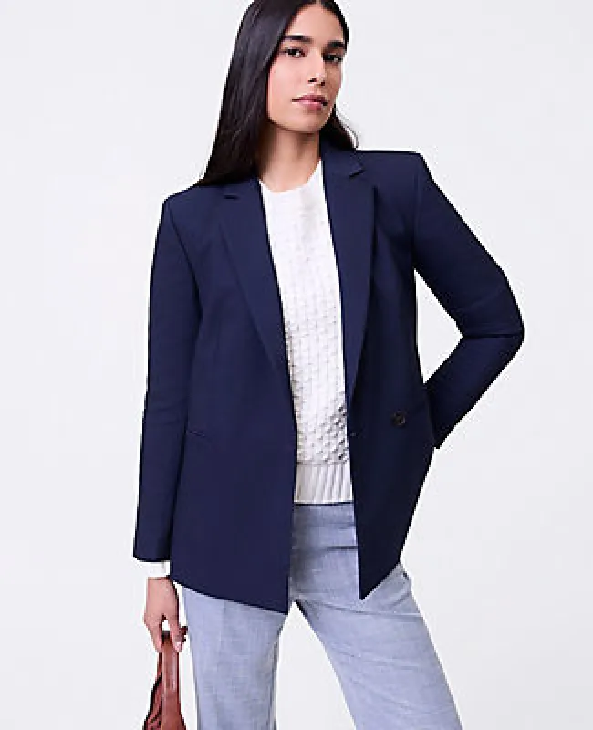 Ann Taylor The Straight Fit Double Breasted Blazer sold by Ann Taylor