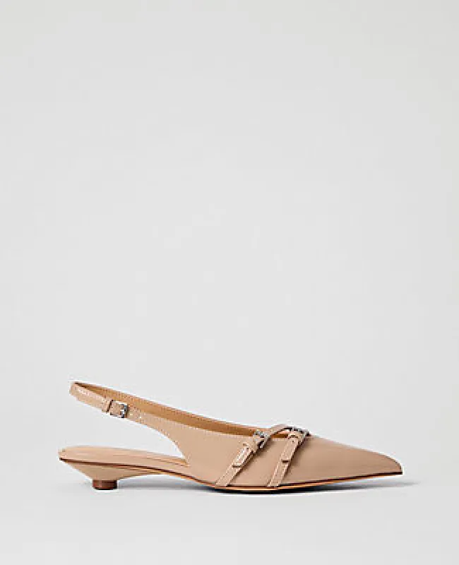 Ann Taylor Strappy Patent Slingback Pump sold by Ann Taylor