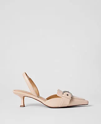 Ann Taylor Leather Buckle Slingback Pump sold by Ann Taylor