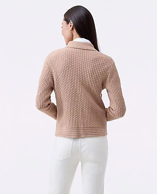 Ann Taylor Textured Stitch Sweater Jacket sold by Ann Taylor product image thumbnail 2