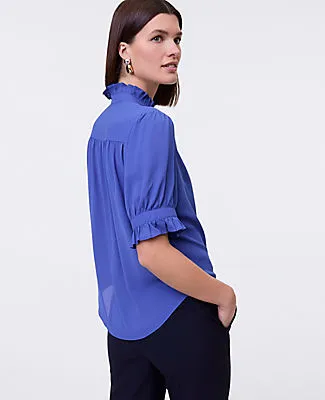 Ann Taylor Petite Ruffle Collar Blouse sold by Ann Taylor product image thumbnail 2