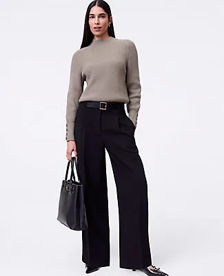 Ann Taylor The Petite Pleated Straight Pant sold by Ann Taylor product image thumbnail 4