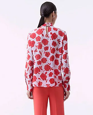 Ann Taylor Petite Floral Bow Blouse sold by Ann Taylor product image thumbnail 2