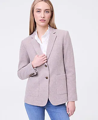 Ann Taylor Weekend Collection Greenwich Blazer in Brushed Knit sold by Ann Taylor product image thumbnail 3
