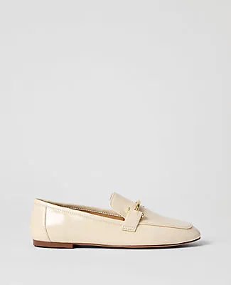 Ann Taylor Chain Embellished Patent Loafer sold by Ann Taylor