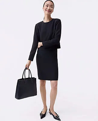 Ann Taylor The Petite Pocket Midi Skirt in Fluid Crepe sold by Ann Taylor product image thumbnail 4