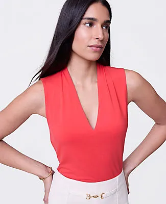 Ann Taylor Petite Sleeveless V-Neck Top sold by Ann Taylor