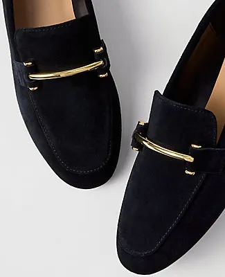 Ann Taylor Chain Embellished Suede Loafer sold by Ann Taylor product image thumbnail 2