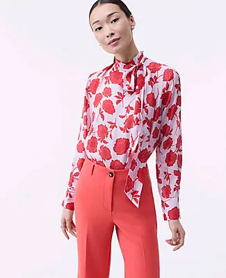 Ann Taylor Petite Floral Bow Blouse sold by Ann Taylor product image thumbnail 3