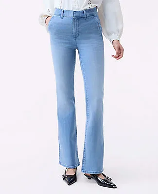 Ann Taylor The Petite Mid Rise Boot Jean in Light Wash sold by Ann Taylor product image thumbnail 2