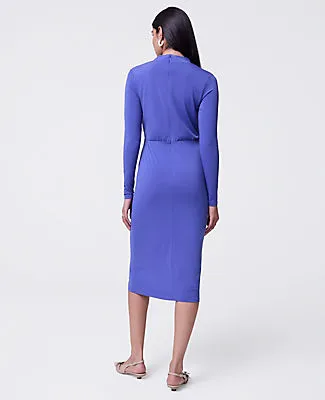 Ann Taylor Petite Draped Knit Midi Sheath Dress sold by Ann Taylor product image thumbnail 2