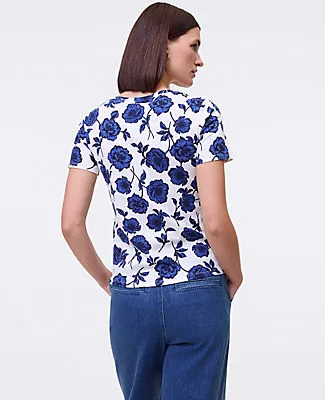 Ann Taylor Petite Floral Crew Neck Tee sold by Ann Taylor product image thumbnail 2