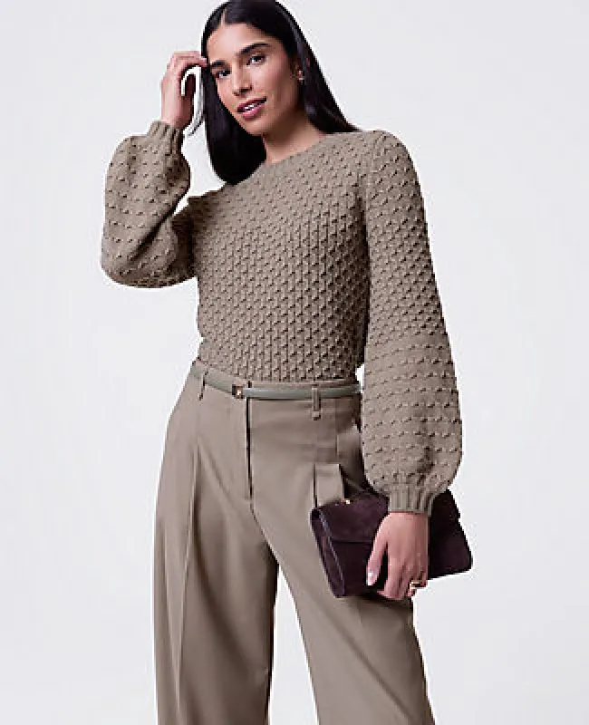 Ann Taylor Honeycomb Cable Crew Neck Sweater sold by Ann Taylor