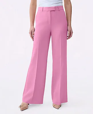 Ann Taylor The Petite Wide-Leg Flare Trouser in Fluid Crepe sold by Ann Taylor product image thumbnail 2