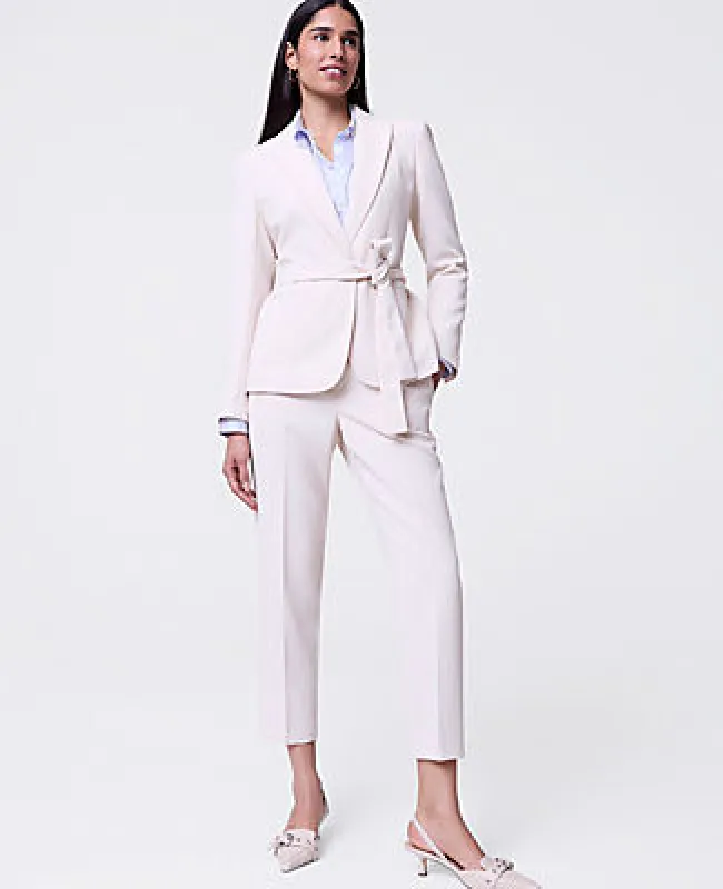 Ann Taylor The Petite Relaxed Ankle Pant in Fluid Crepe sold by Ann Taylor