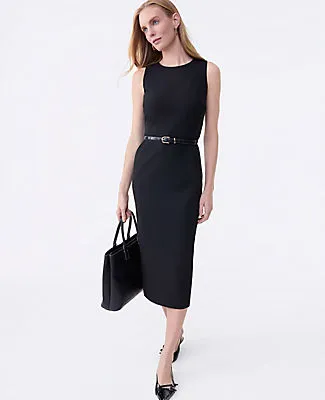 Ann Taylor The Belted Crew Neck Sheath Dress sold by Ann Taylor